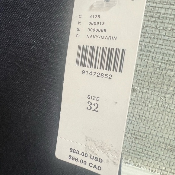 NWT new 32 Anthropologie Maeve ettie shorts pitched linen navy blue - Picture 5 of 17